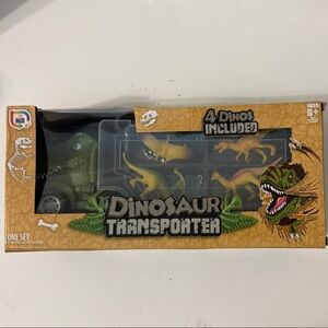 Dinosaur Transporter Toy Set with 4 Dinosaurs